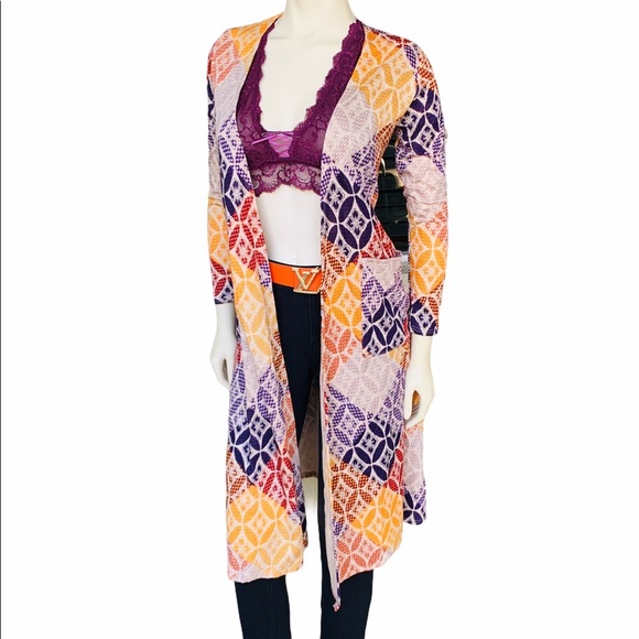 LuLaRoe Sara Long Duster Open Front Cardigan Top - Picture 1 of 9